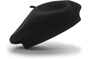 Women's Classic French Black Beret Hat