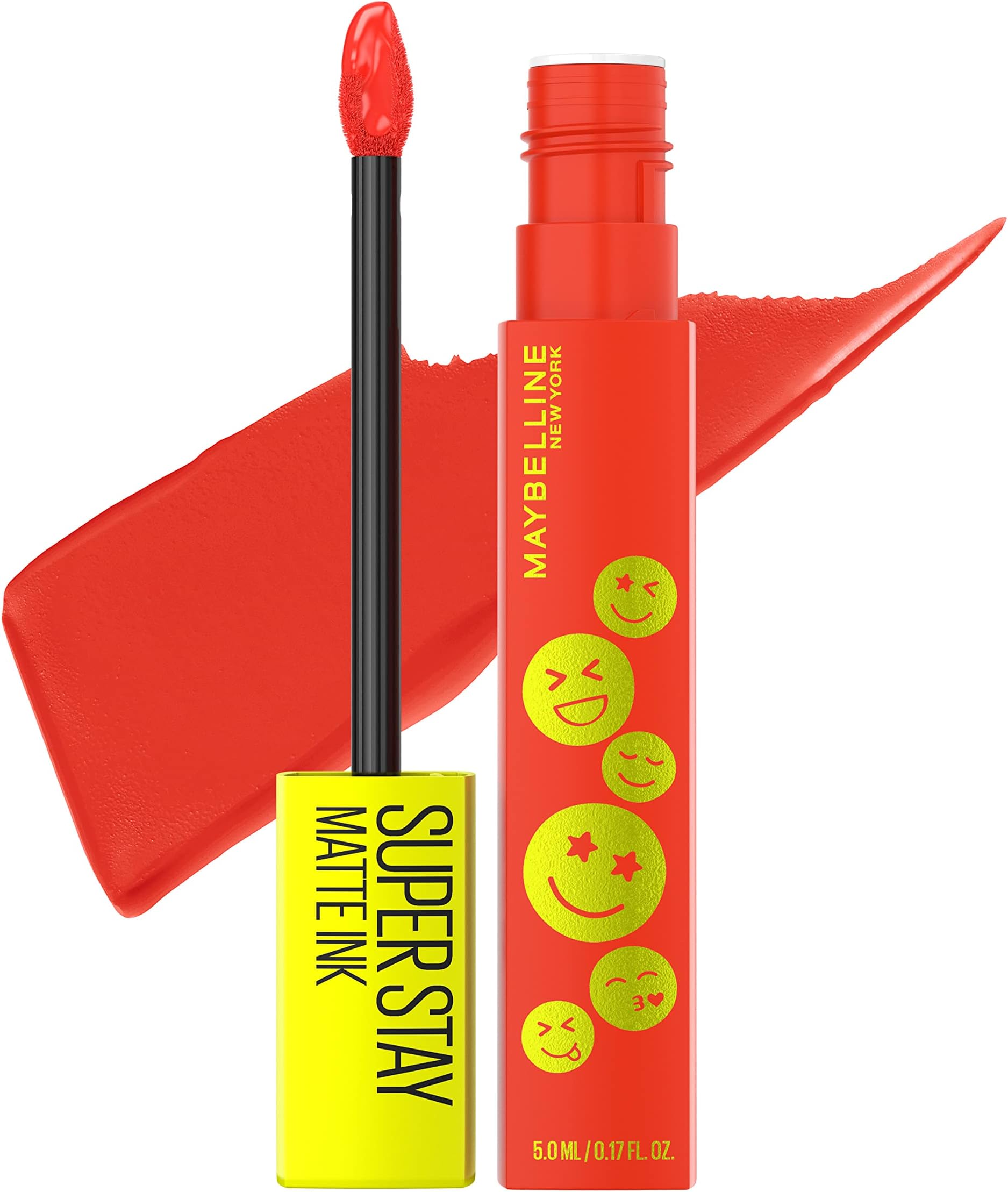 Super Stay Matte Ink Liquid Lip Color, Moodmakers Lipstick Collection, Long Lasting, Transfer Proof Lip Makeup, Pleasure Seeker, Red, 1 Count