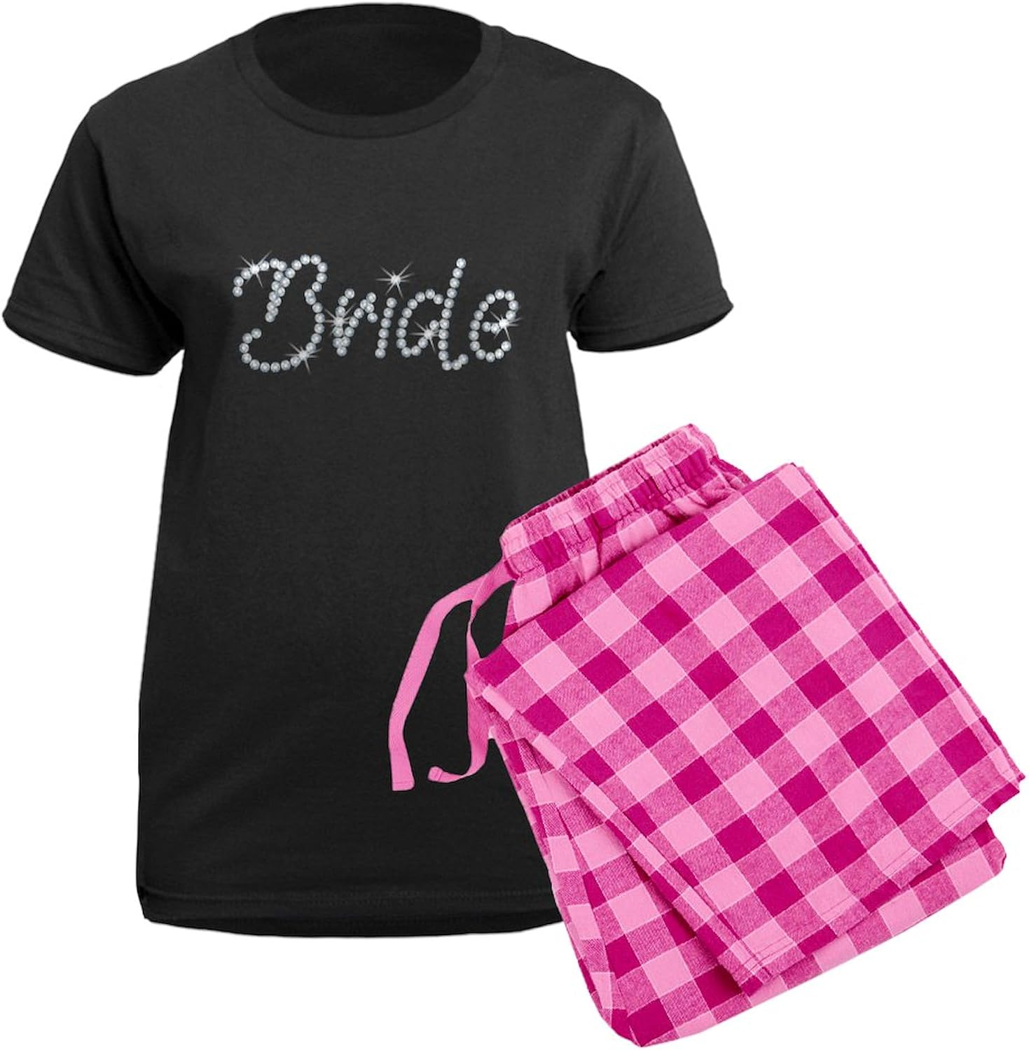 CafePress Faux Rhinestone Bride Women's Dark Pajamas Womens Novelty PJ Sleepwear