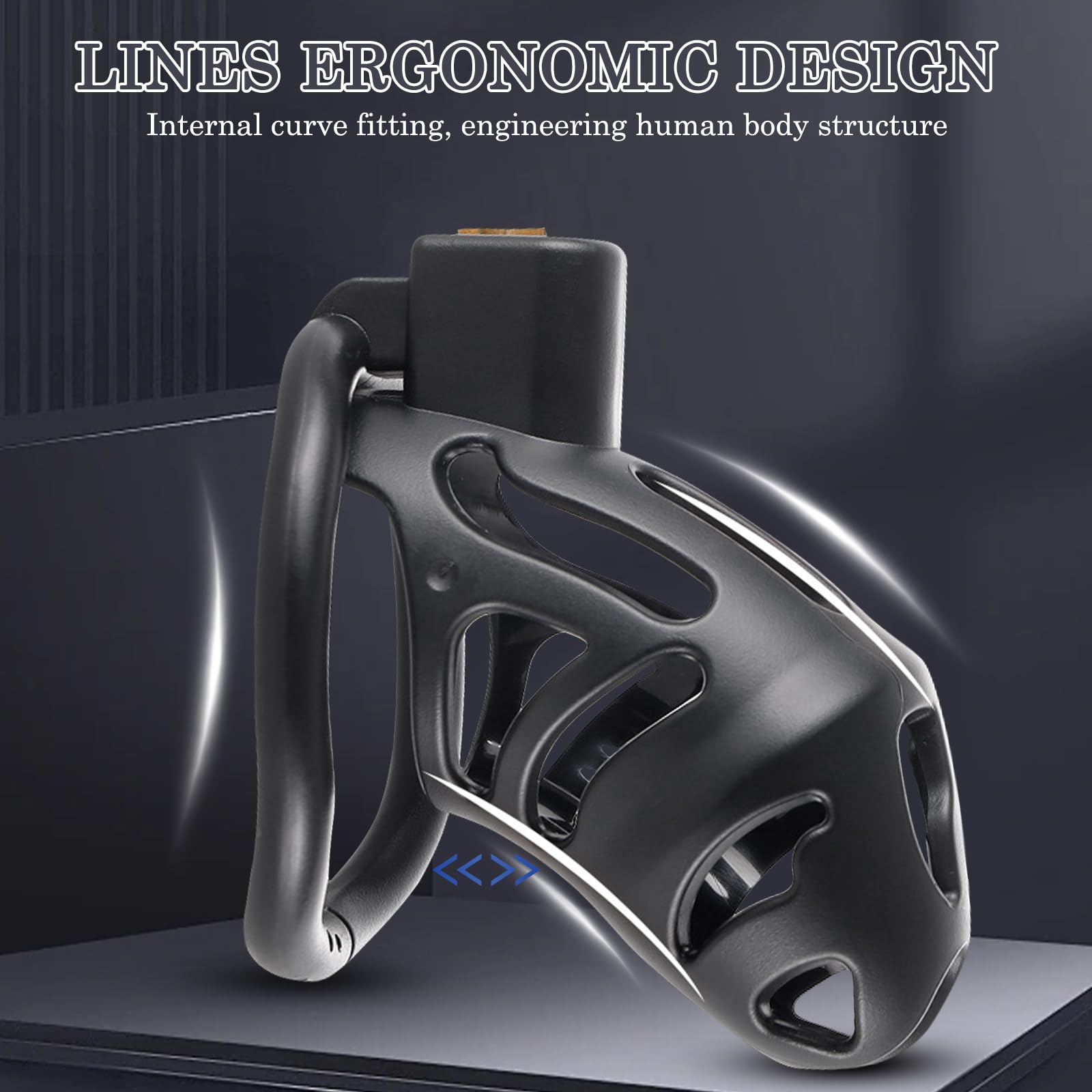 BDSMJOY Chastity cage con 3 Anelli per il Pene Rimovibili, Gabbia pene per uomo, Design ergonomico uomo pene Cock cage, Comodo da indossare, buona traspirabilità