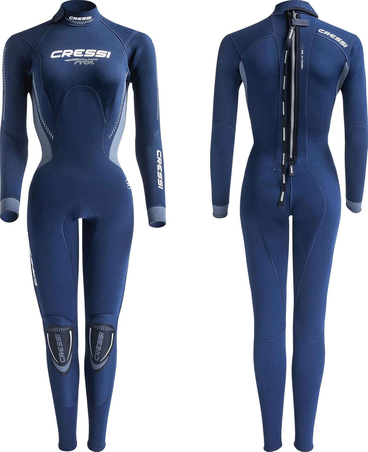 Cressi Ladies' Full Wetsuit Back-Zip for Scuba Diving & Water Activities - Fast 3mm: Designed in Italy