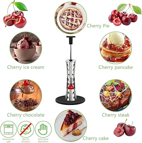 Miniatura 3 de Cherry Pitter, herramienta de eliminación de semillas de cereza duradera 2023, herramienta de descorazonador de cerezas, removedor multifuncional de