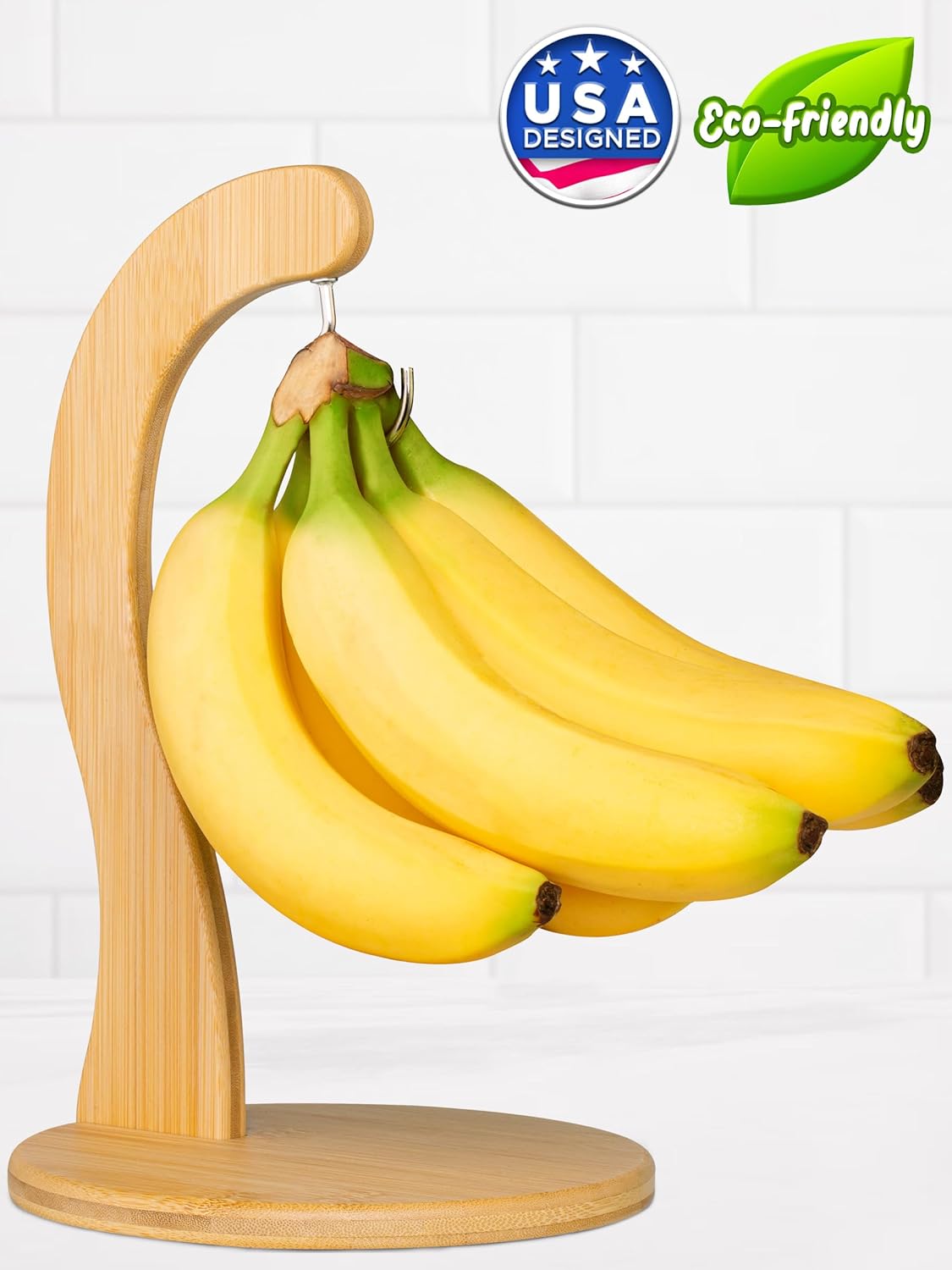 Bamboo Bread Box & Bamboo Banana Holder w/Hook