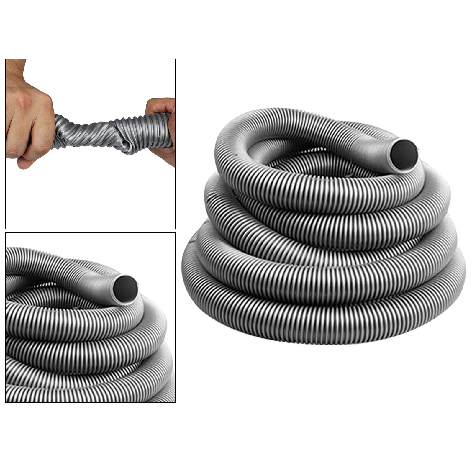 Manguera flexible de EVA for aspiradoras domésticas, color gris, diámetro interior de 32 mm. Herramientas(3 meter)