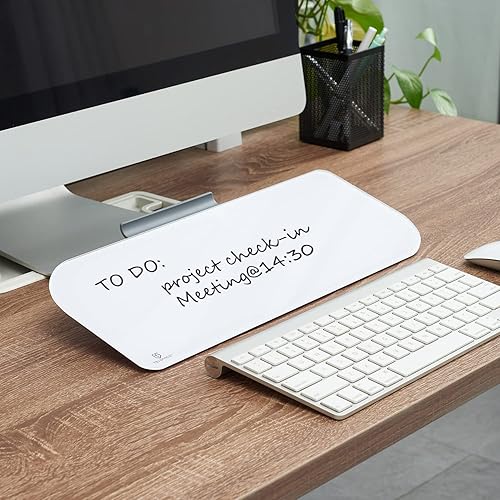 Vista 18 de TSJ OFFICE Pizarra blanca de escritorio pequeña – Pizarra de cristal de borrado en seco de 12 x 8 pulgadas con soporte, tablero de escritorio