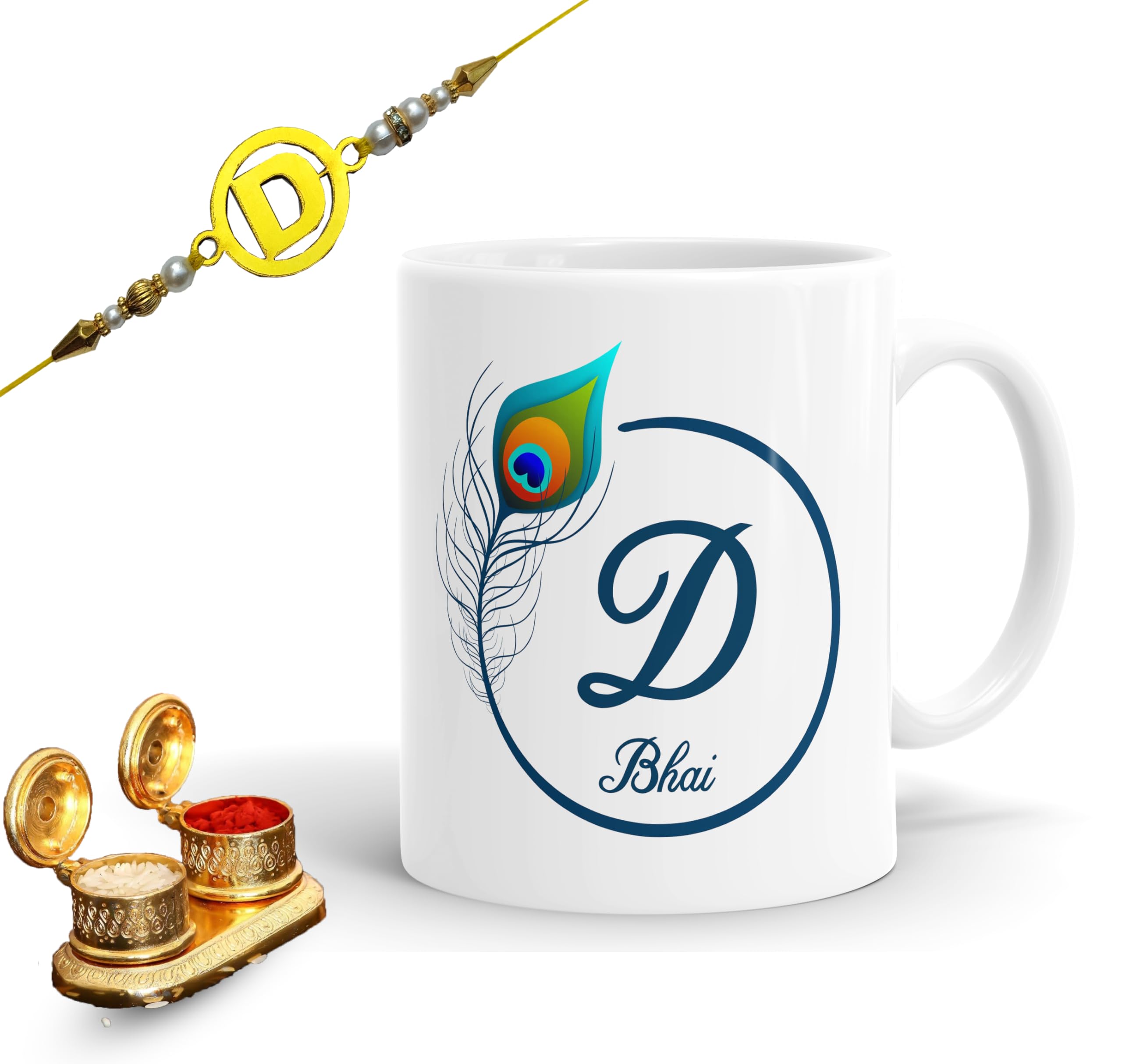 WRH Rakhi Mug for Brother,Alphabet Rakhi, Rakhi Gift for Brother, Rakhi Set of 3. (White 3) (B0D9QQBS9S) Amazon Price History, Amazon Price Tracker