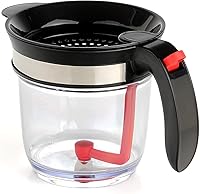 Vista 1 de Separador de grasa con fácil liberación inferior, separador de salsa de grasa de 4 tazas con colador, hace caldo sin grasa para salsa, sopas