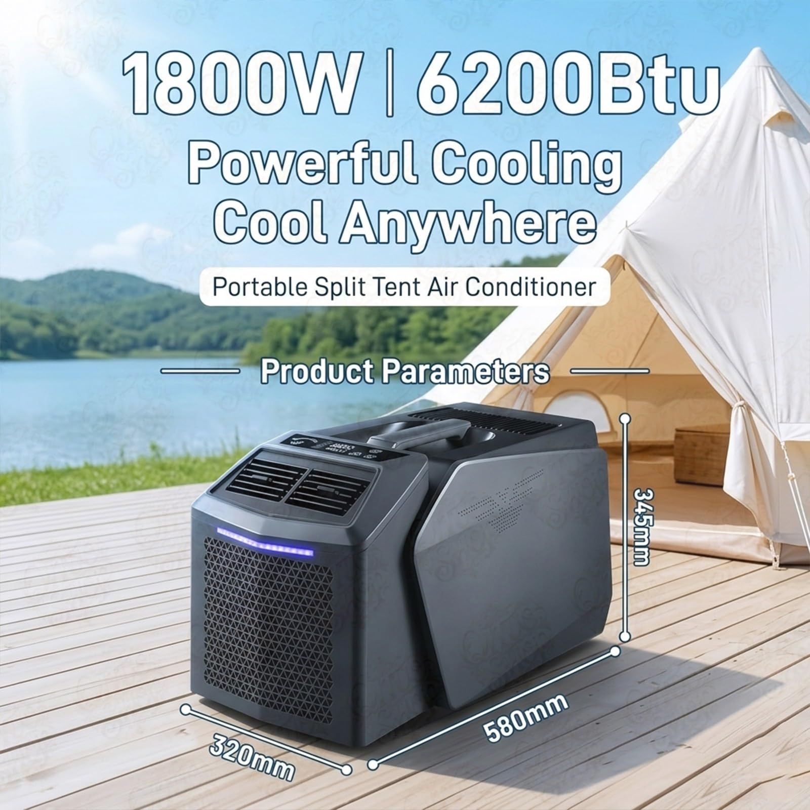 Climatizador Split 6200 BTU: AC Portátil para Camper y RV