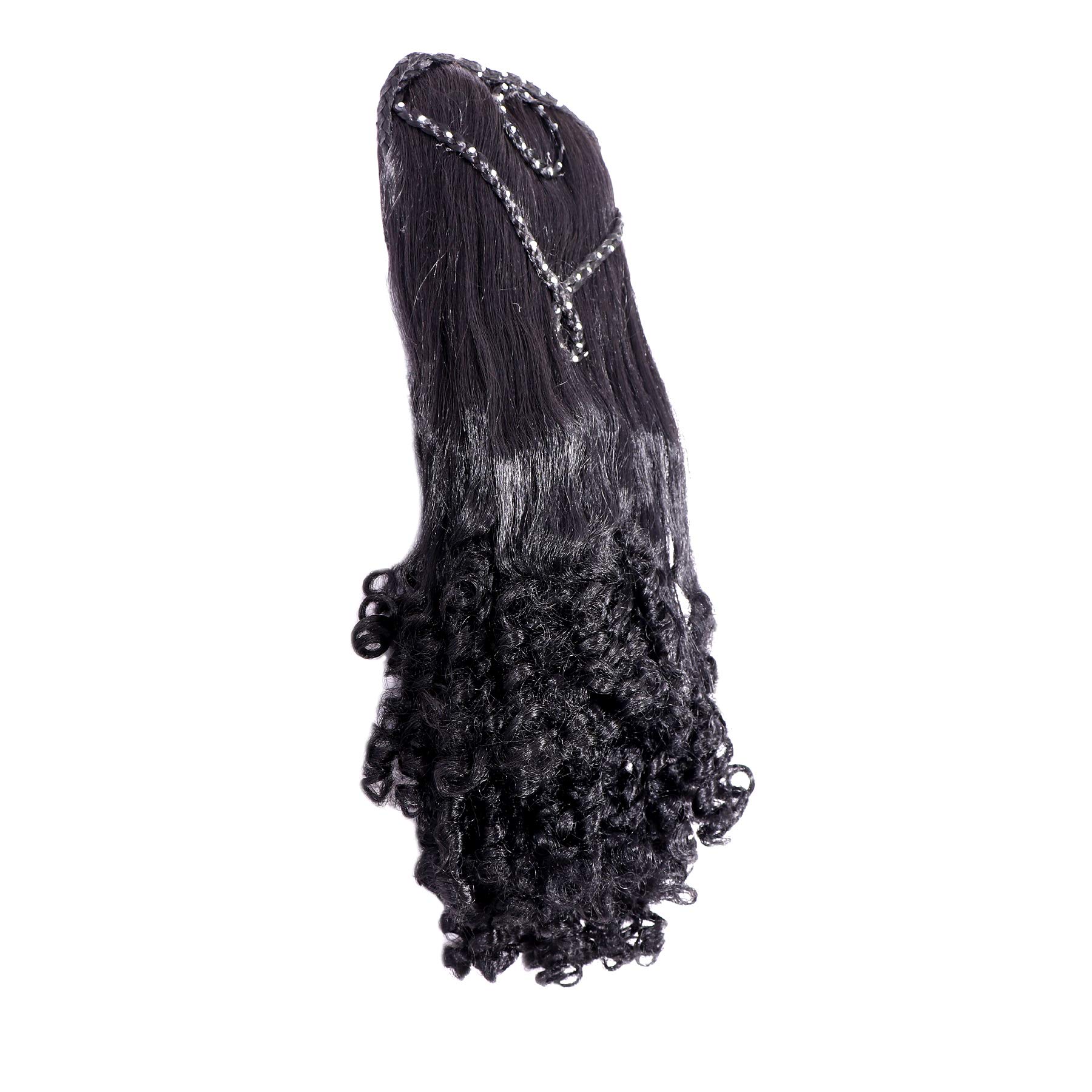 Honbon Synthetic Wavy-Curly Ponytail with Clip Hair Extension Wig Black Long for Women … 2