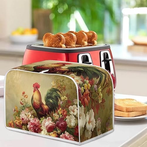 Vista 22 de UNICEU Funda acolchada para tostadora con patrón de café, se adapta a la mayoría de tostadoras estándar de 4 rebanadas patrón de café,Hojas de otoño