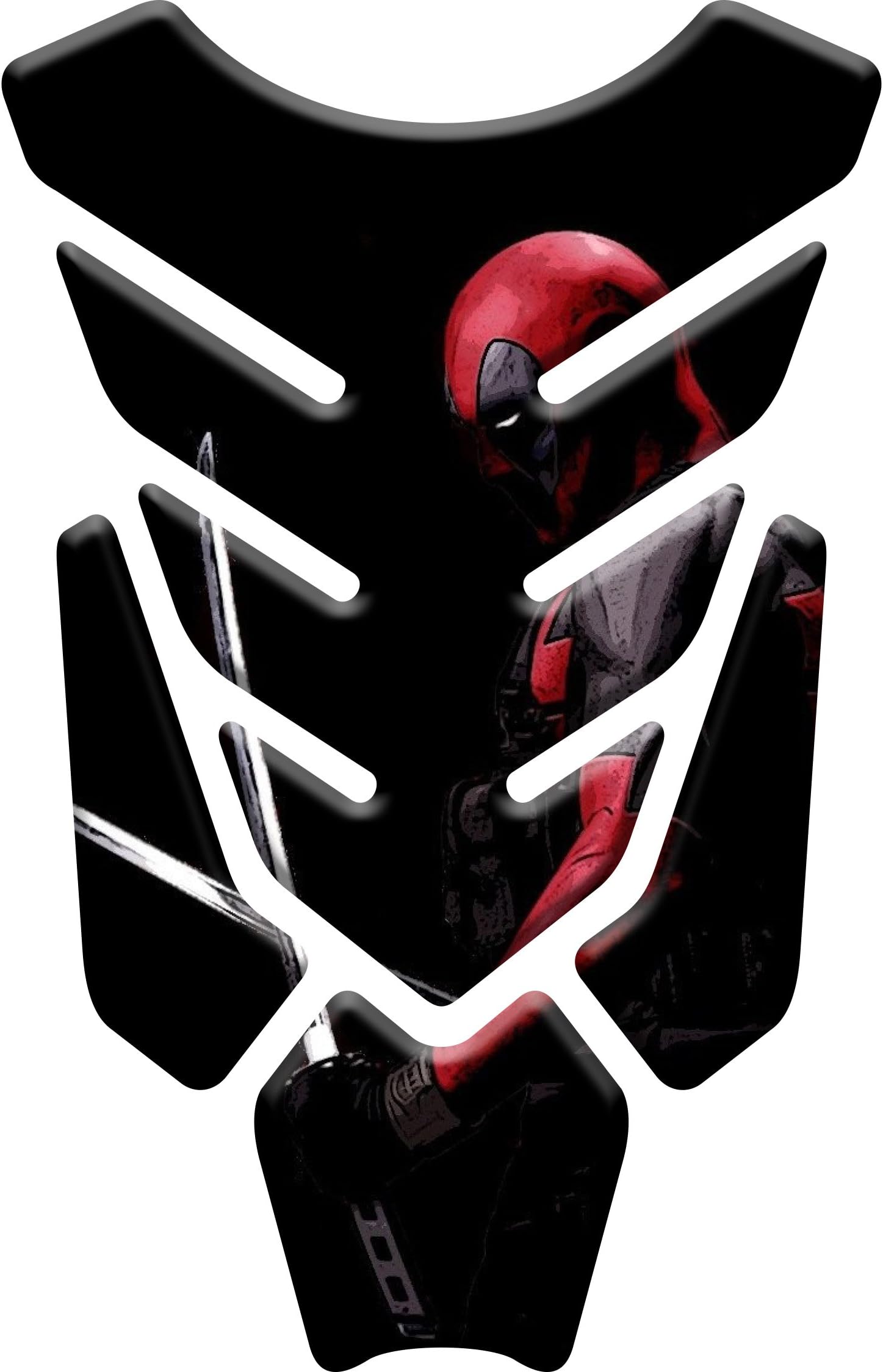 Tankpad Motorcycle Wire Pattern Tank Compatible Polymer, Deadpool V1, –