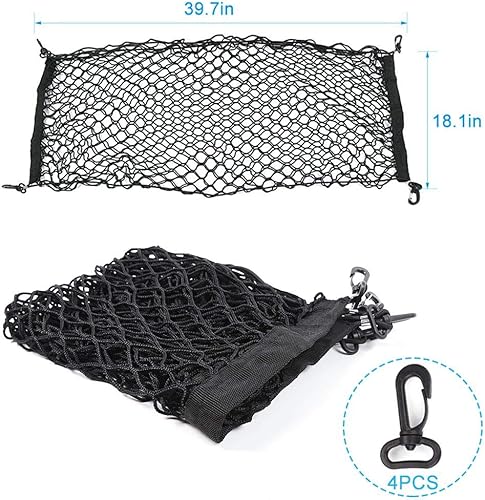 Vista 10 de Voodonala Organizador universal de malla para maletero de 40 x 24 pulgadas, organizador de almacenamiento de carga, red de malla elástica, divisor