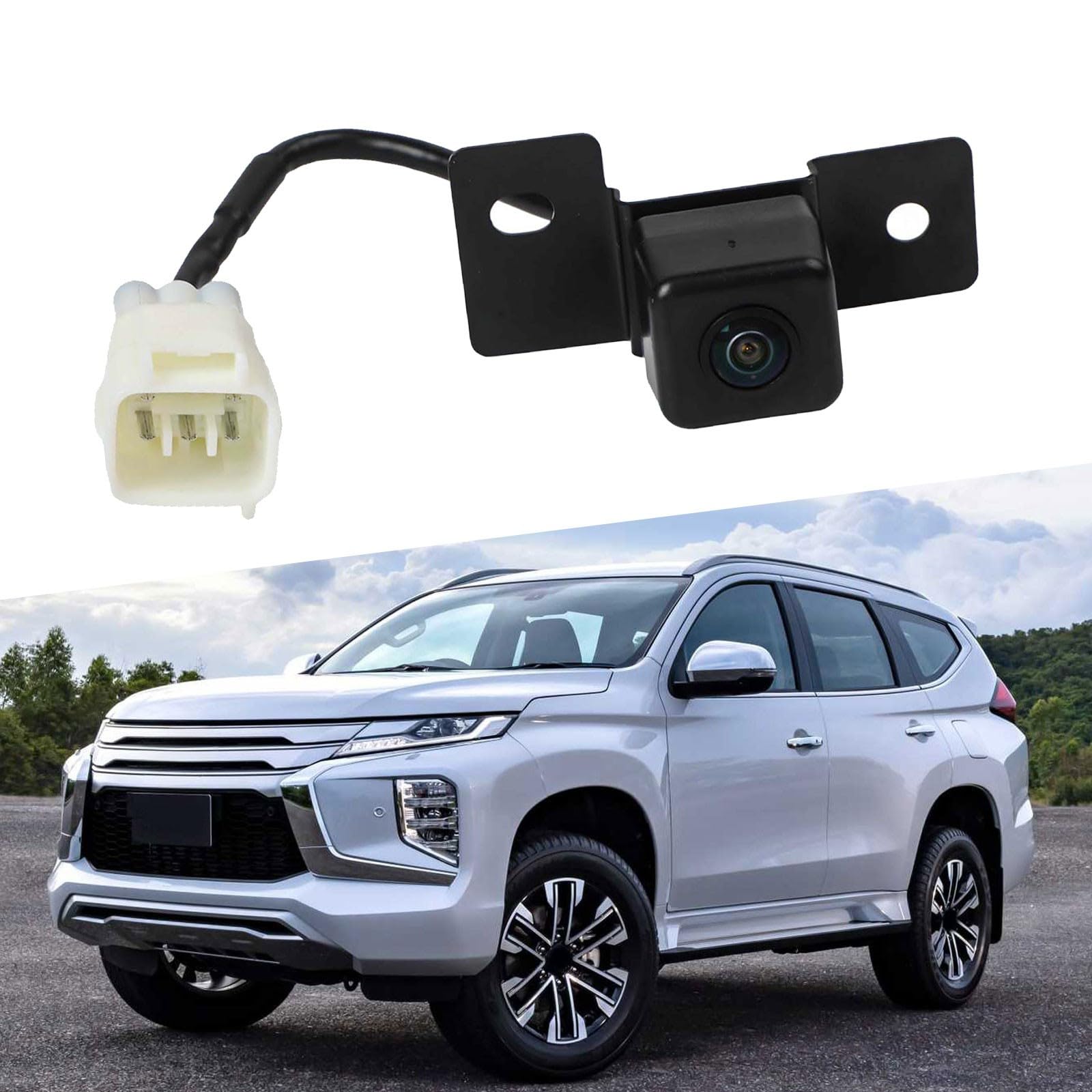 Per Mitsubishi Per Pajero Telecamera Di Retromarcia Oem 8781A041 Posteriore Backup Dispositivo Di Assistenza Parcheggio Con Abs Nero Alloggiamento E Tensione 12V Per Notte Chiara E Facile