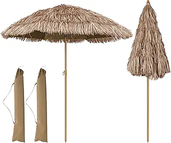 Yescom metal patio umbrella outdoor table deck garden sun shade parasol
