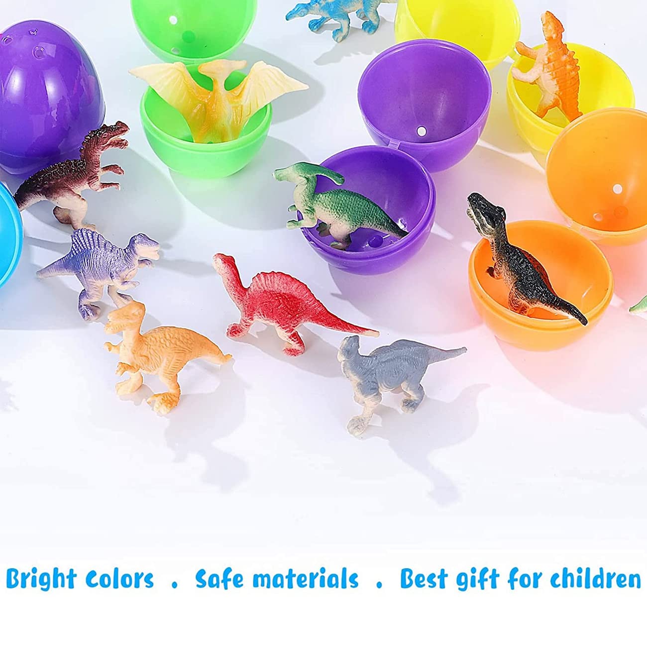 12 Œufs Surprise Dinosaures DEREAYEE - Jouets Cadeau Pâques Pour Enfants - Chasse Aux Œufs