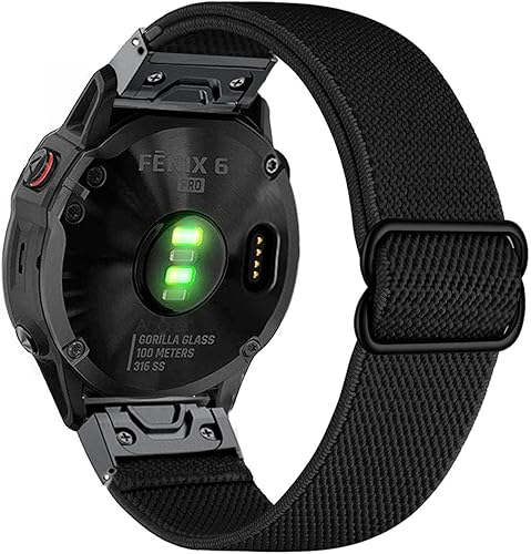 Abanen Correas de reloj de tela elástica para Fenix 7 SolarFenix 6 ProFenix 5 EPIX Gen 2, ajuste de secado rápido, correa de nailon elástico suave Abanen Correas de reloj de tela elástica para Fenix 7 SolarFenix 6 ProFenix 5 EPIX Gen 2, ajuste de secado rápido, correa de nailon elástico suave