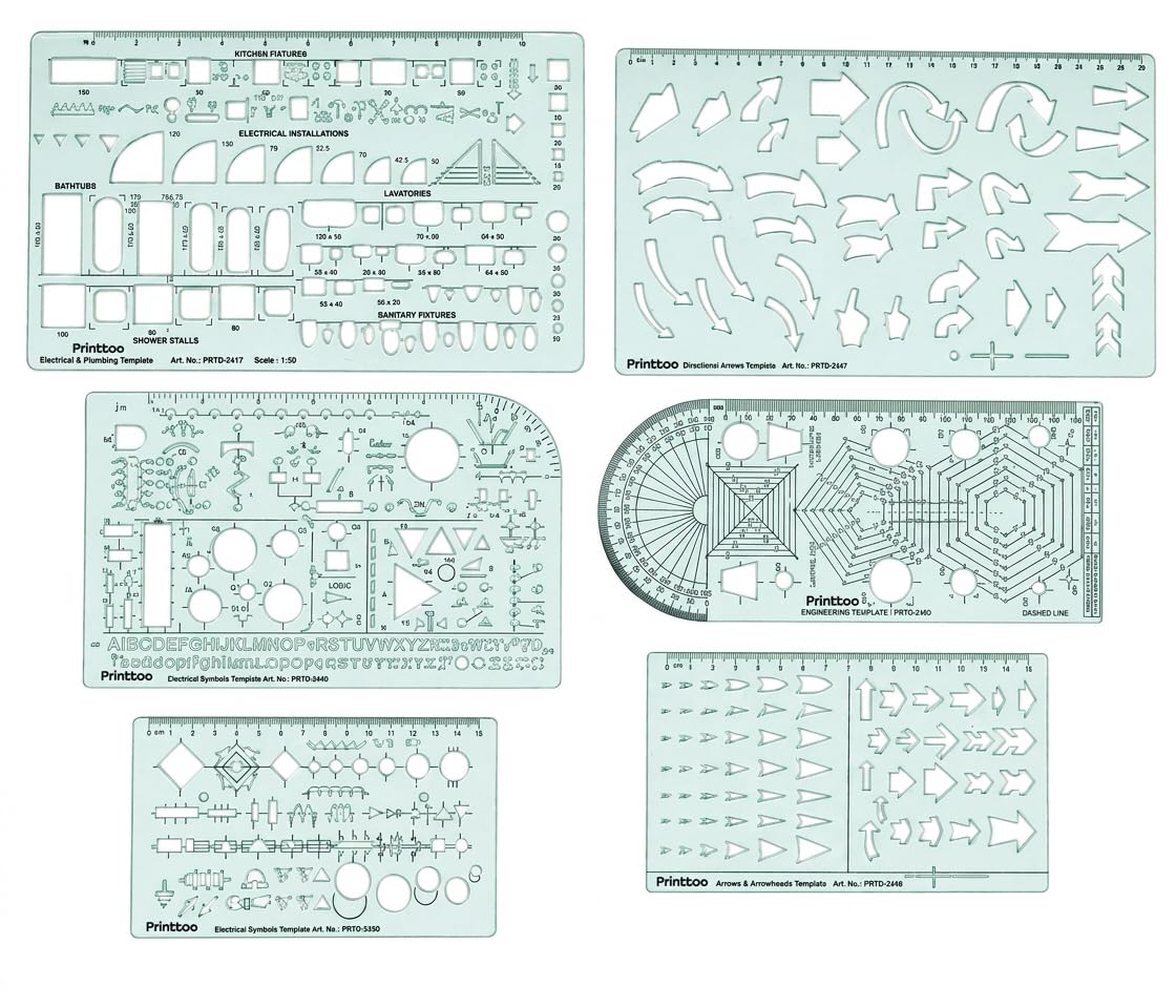 Plantillas de dibujo eléctrico para diseñar planos de reformas en el estudio de arquitectura