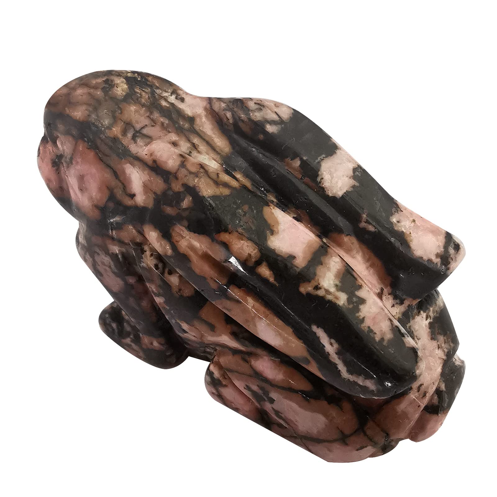 Lovionus89 Crystal Decor Rabbit Sculpture, 2 Inches Natural Pocket Carved Crystals and Healing Stones Statue Collectibles, Rhodonite — image 1