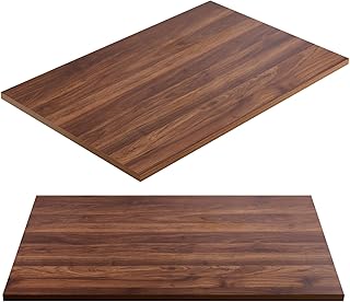 Kaboon Universal Table Top 30 x 20 inches Squre Pack of 2, Reversible Melamine Countertop Only, Home or Commercial Indoor Use, Dark Walnut