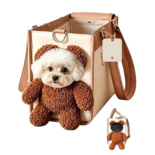 Bolsa Transportadora para Perros, Oso de Peluche Mascotas Bolso
