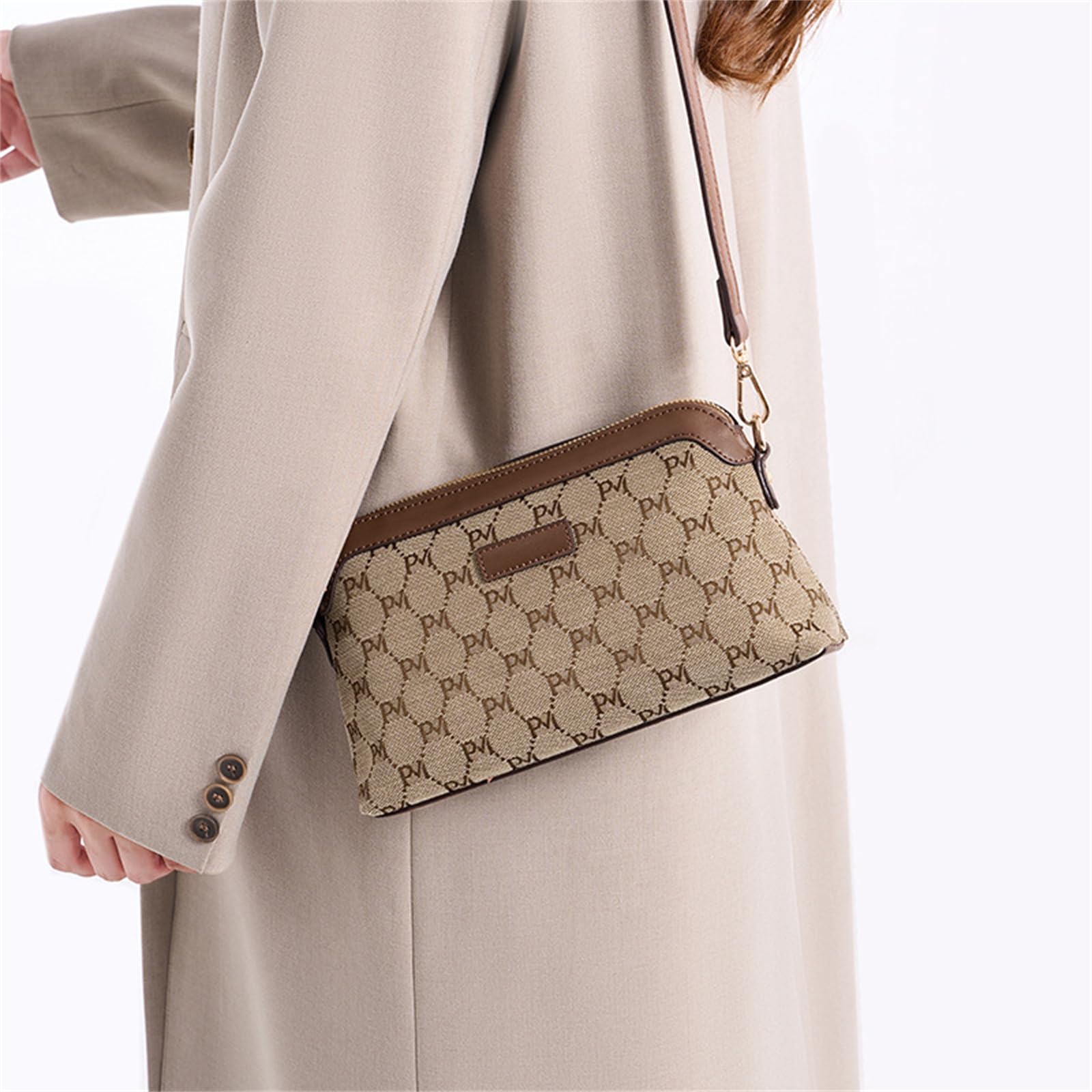 Borsa A Tracolla Versatile Leggera E alla Moda retrò-Marrone