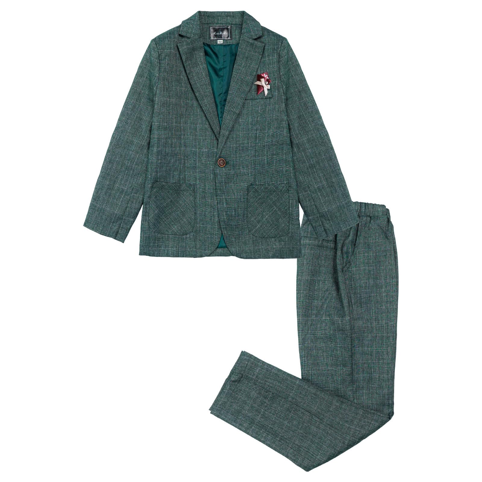 LOLANTA Kinder Karierter Anzug 2-teiliges festliches Set für Jungen Blazer und Hose Hochzeits-Party-Outfits 3-13 Jahre