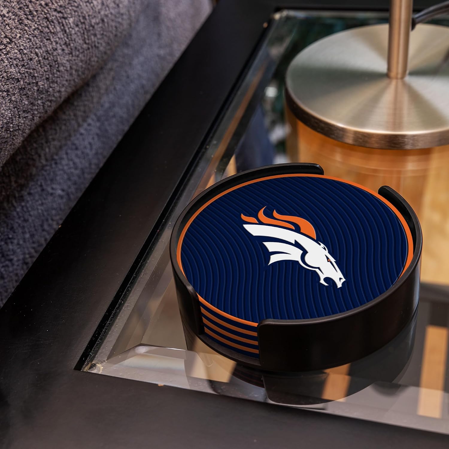 Rico Industries NFL Football Denver Broncos Classic Favorites: PVC Coaster Set (4-Pack) image 4