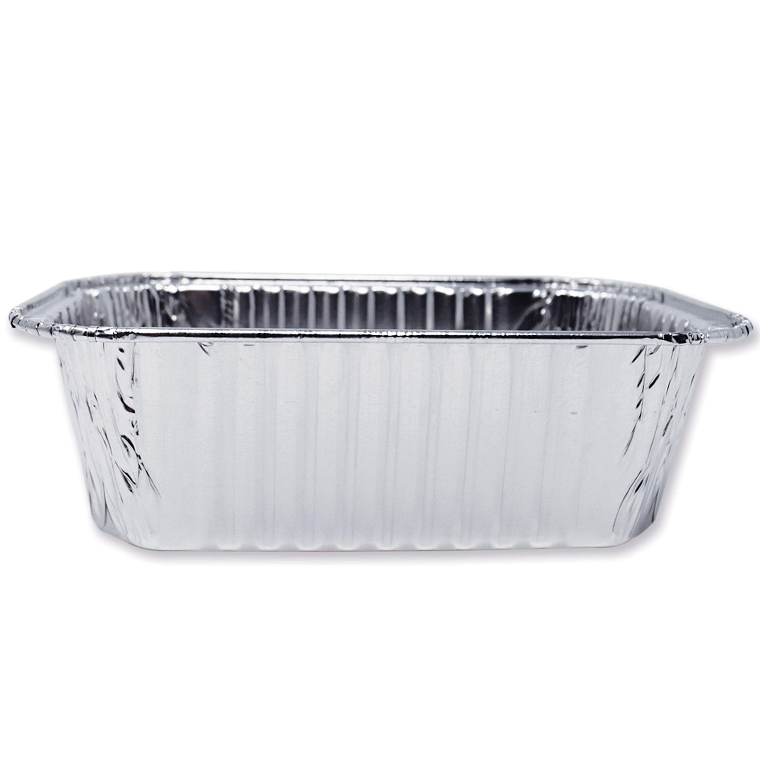 100 Stück Premium 400 g Brotbackformen l Mini 15,2 x 9,4 x 5,1 cm l extra robust l Einweg-Aluminiumfolie ofenfest stabil 0,5 kg kleine Brotdose