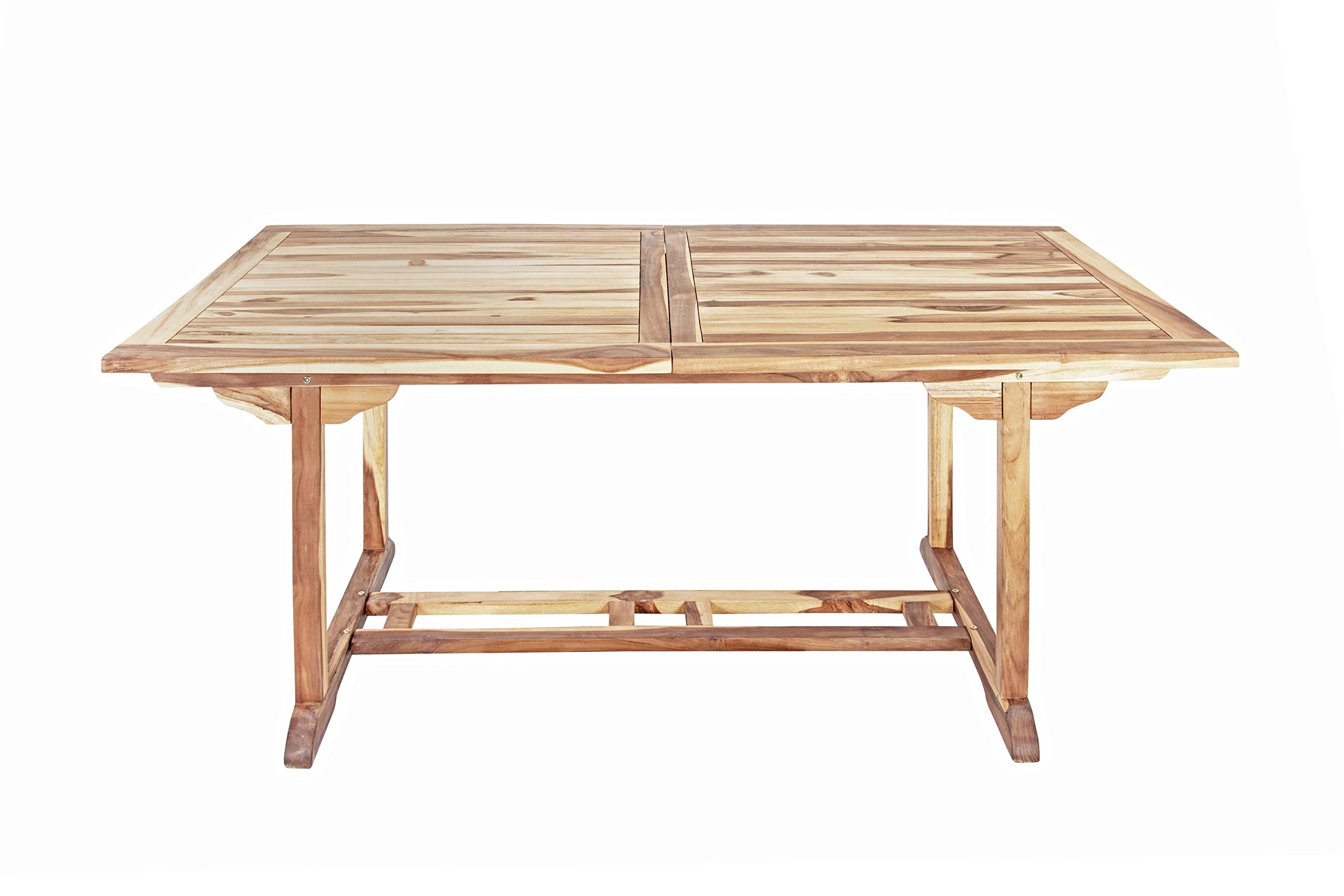 SAM Gartengruppe Kuba, 1x Gartentisch Kuba & 6 x Hochlehner Aruba, Garten-Möbel aus Teak-Holz, Garten-Set aus Massivholz, Garten-Tisch Esstisch mit Schirmloch, Ausziehtisch 180 – 240 x 100 cm