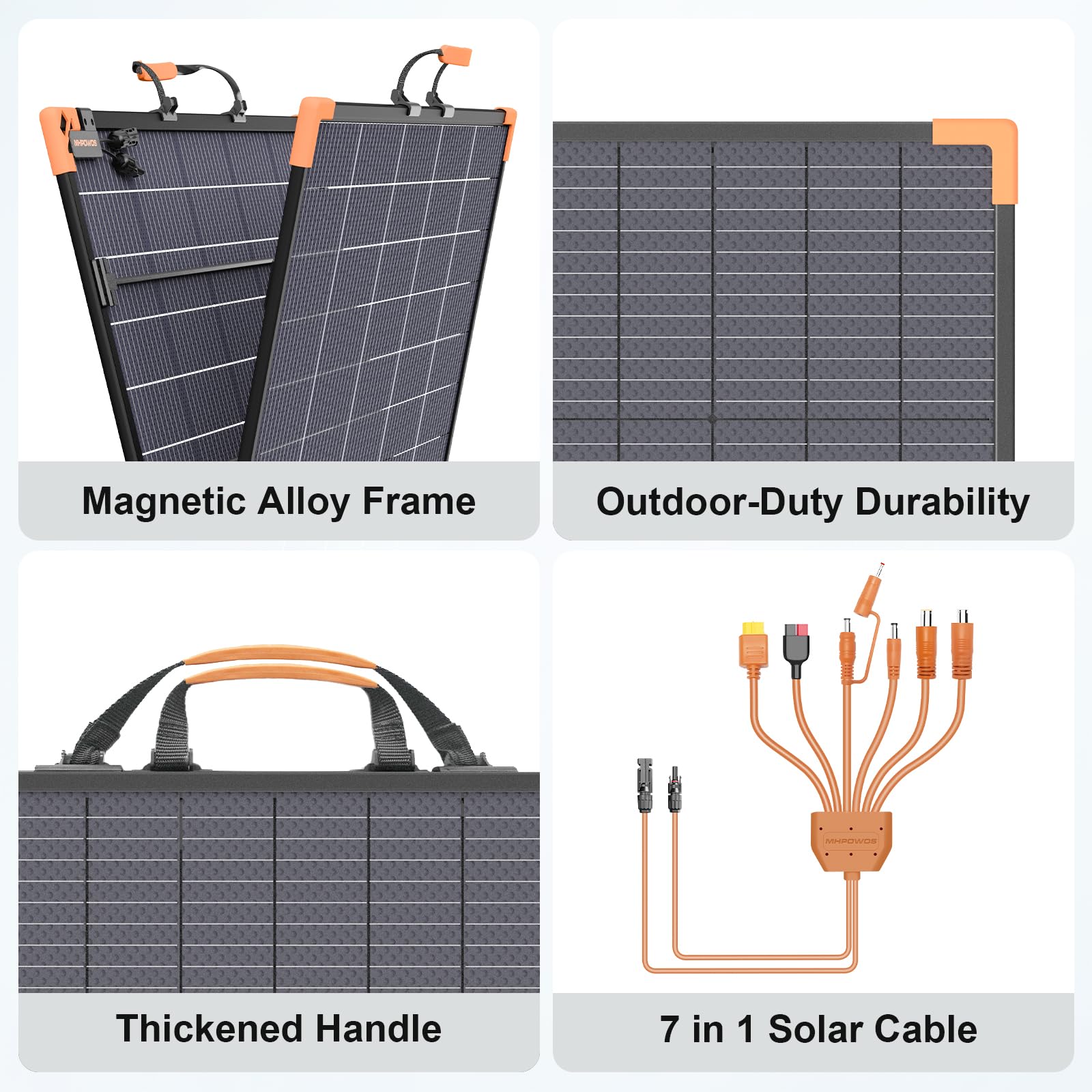 Pannello solare bifacciale portatile da 400 W, caricatore solare pieghevole leggero da 33 V per centrale elettrica, impermeabile IP68, 23,5% ad alta efficienza, con cavalletto regolabile, per