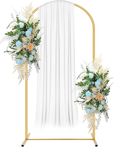 Soporte de telón de fondo para arco de boda, 6 pies, cuadrado, de metal, para ceremonia de boda, cabina de fotos, fiesta de cumpleaños al aire