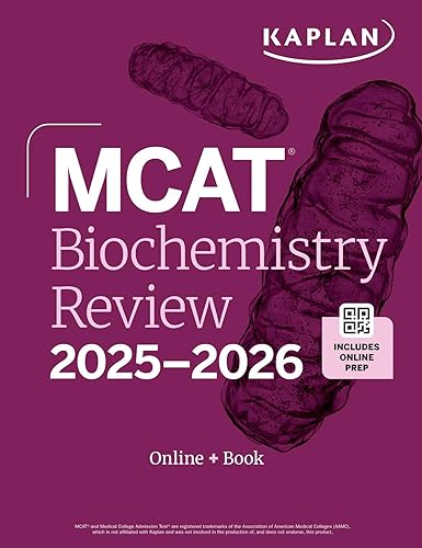 MCAT Biochemistry Review 2025-2026: Online + Book (Kaplan Test Prep)