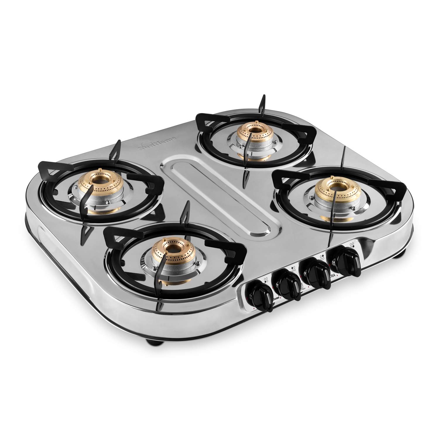 Sunflame OPTRA 4B Stainless Steel 4 Burner Gas Stove (Manual Ignition