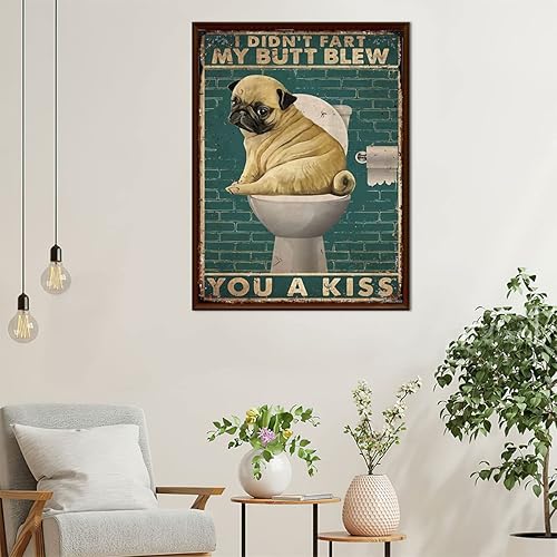 Miniatura 2 de UPABLUNSO Kits de pintura de diamantes de carlino gordo lindo, vintage, arte de tiempo relajante, puntos de punto de cruz, divertidos kits de