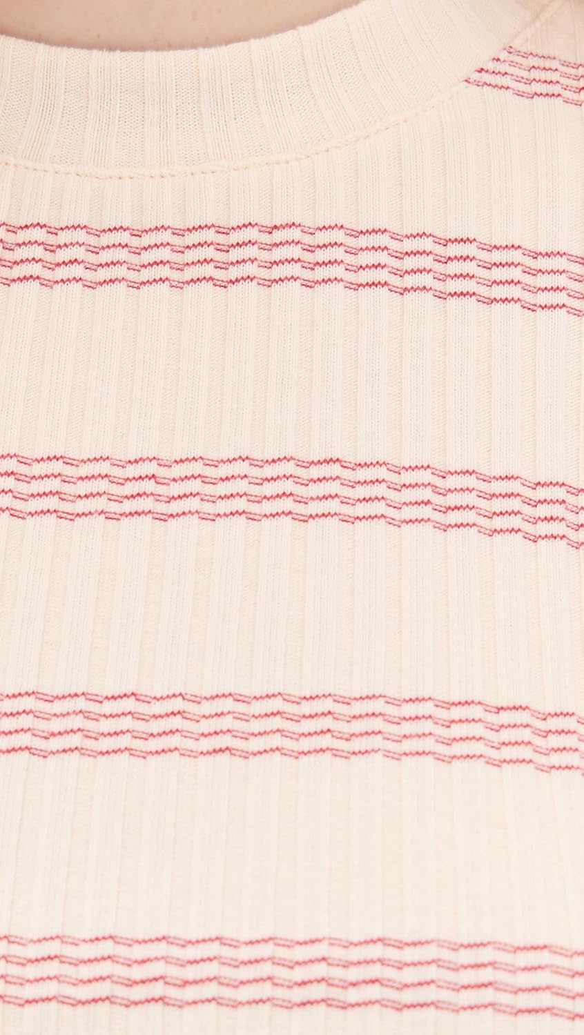 Vince Women's Striped Short Sleeve Crew Top - Image 6