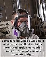 Vista 5 de 3M Respirador reutilizable 6800, pieza frontal completa, mediano, 1 unidad