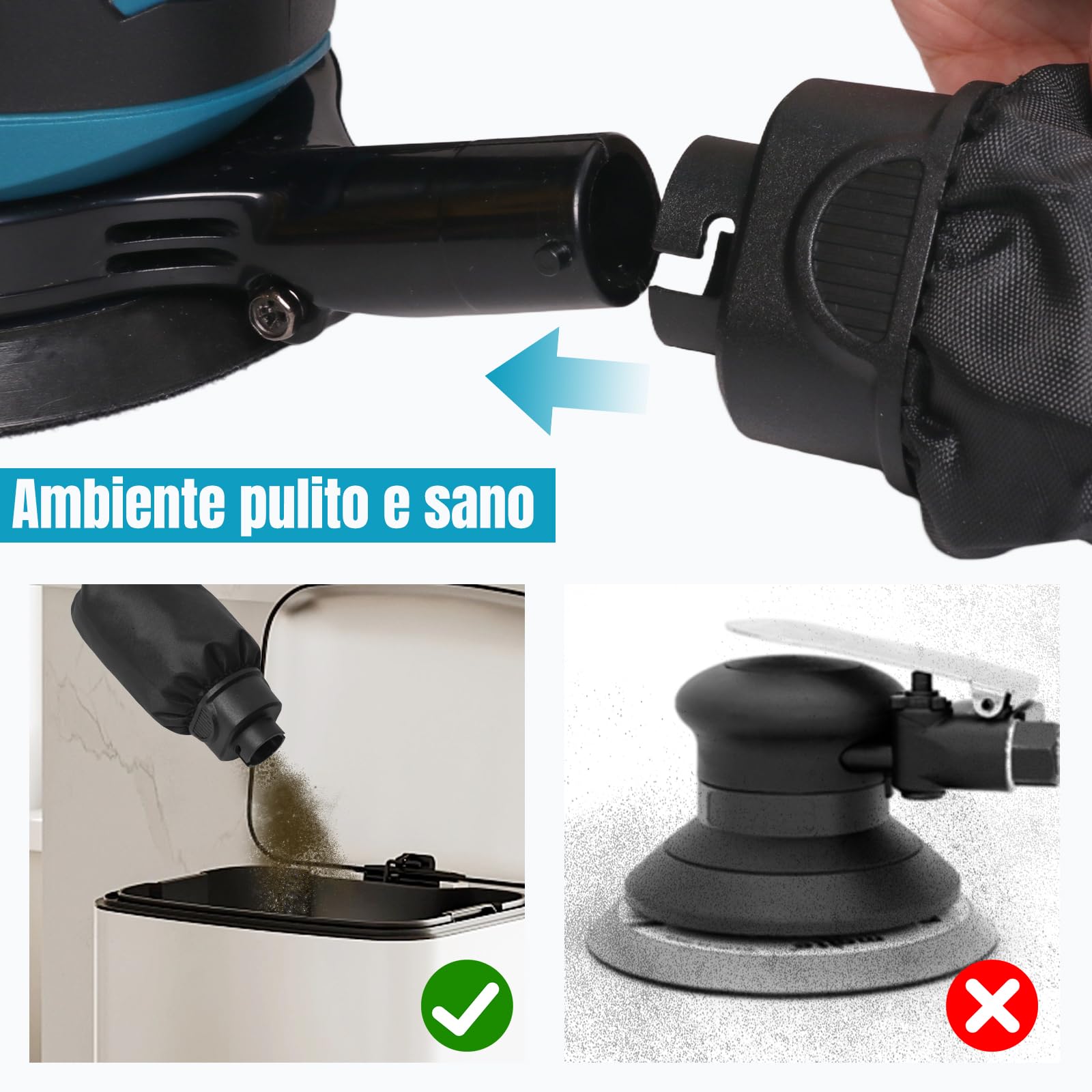 Bostar Levigatrice Rotorbitale a Batteria 18V, Ø125mm Motore Brushless, 2 Batterie 3.0Ah, Max. 21000 Giri/min, 6 Velocità, Sacco Polvere, Levigatrice Orbitale per Legno e Auto, Compatibile Makita 18V