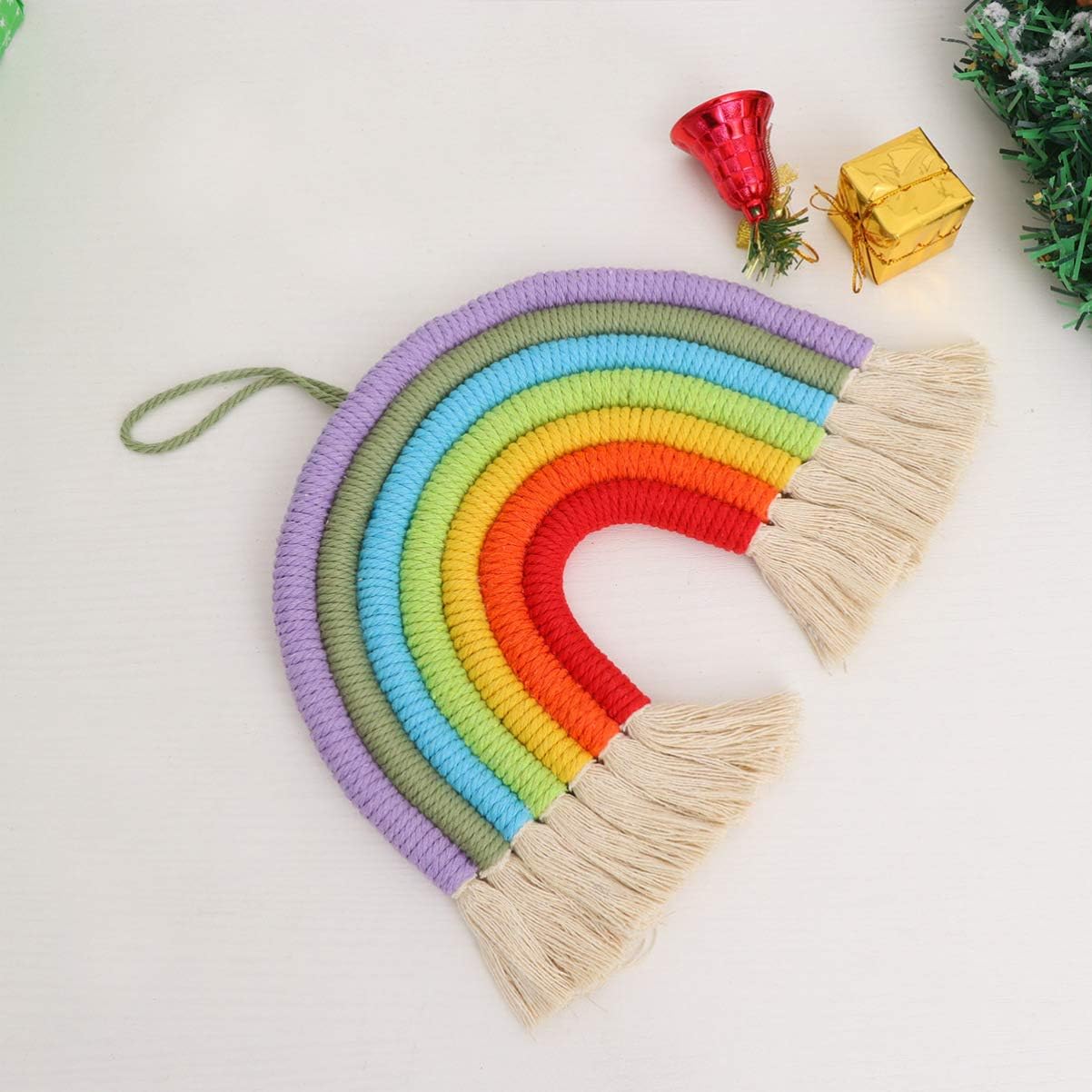 BESPORTBLE Rainbow Wall Decoration Rainbow Wall Hanging Woven Tassel Wall Hanging Decoration for Bedroom Nursery Baby Kids Rooms - Image 4