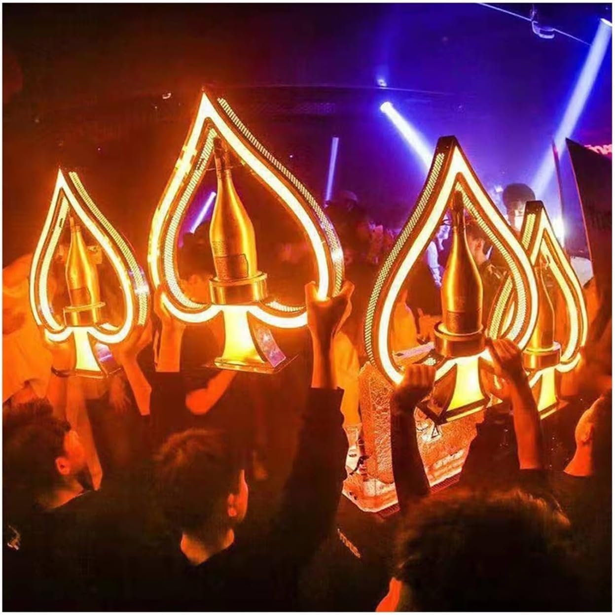 Bottle Display Ace of Spades Champagne VIP Bottle Presenter Chargeable for Bar/Hotel/Nightclub/Villa/Private Party LED Champagne Bottle Presenter
