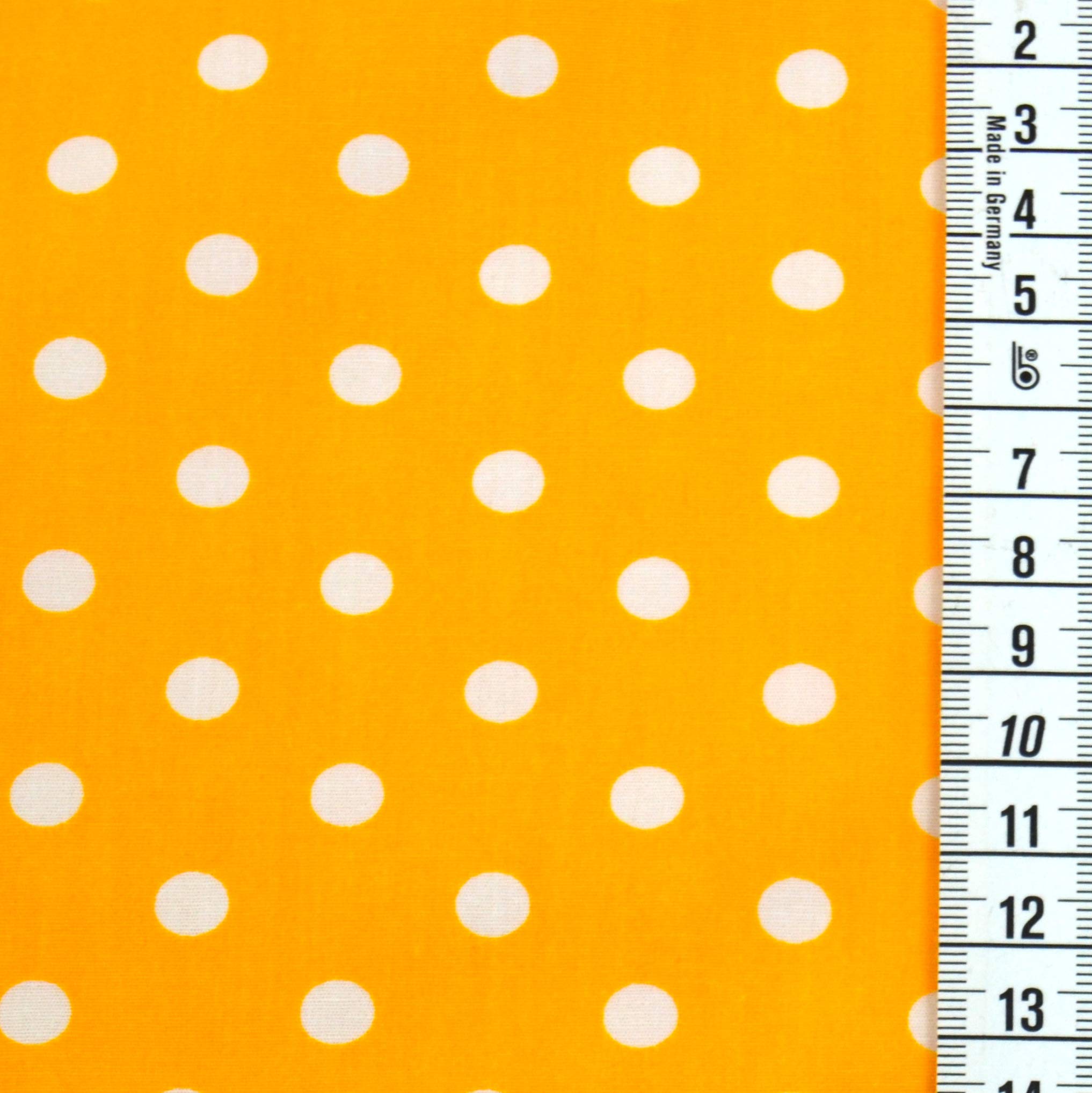MAGAM-Stoffe Tkanina bawełniana Amelie w kropki Oeko-Tex towar na metry 50 cm (01. żółty)
