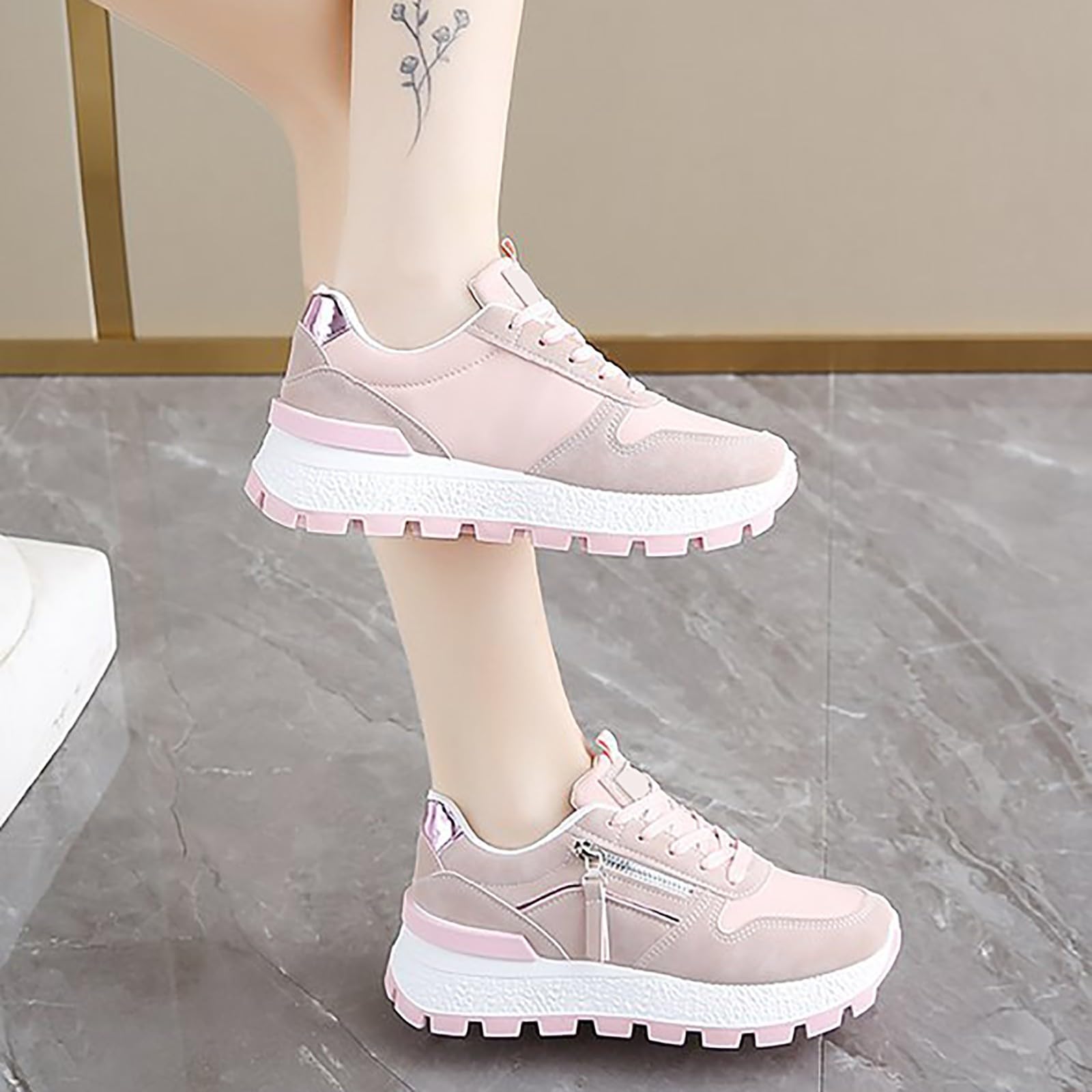 Sneakers Donna Casual con Suola Ammortizzata Antiscivolo Scarpe da Ginnastica per Passeggiate Scarpe Ginnastica Donna Camminata Elegante e Confortevole