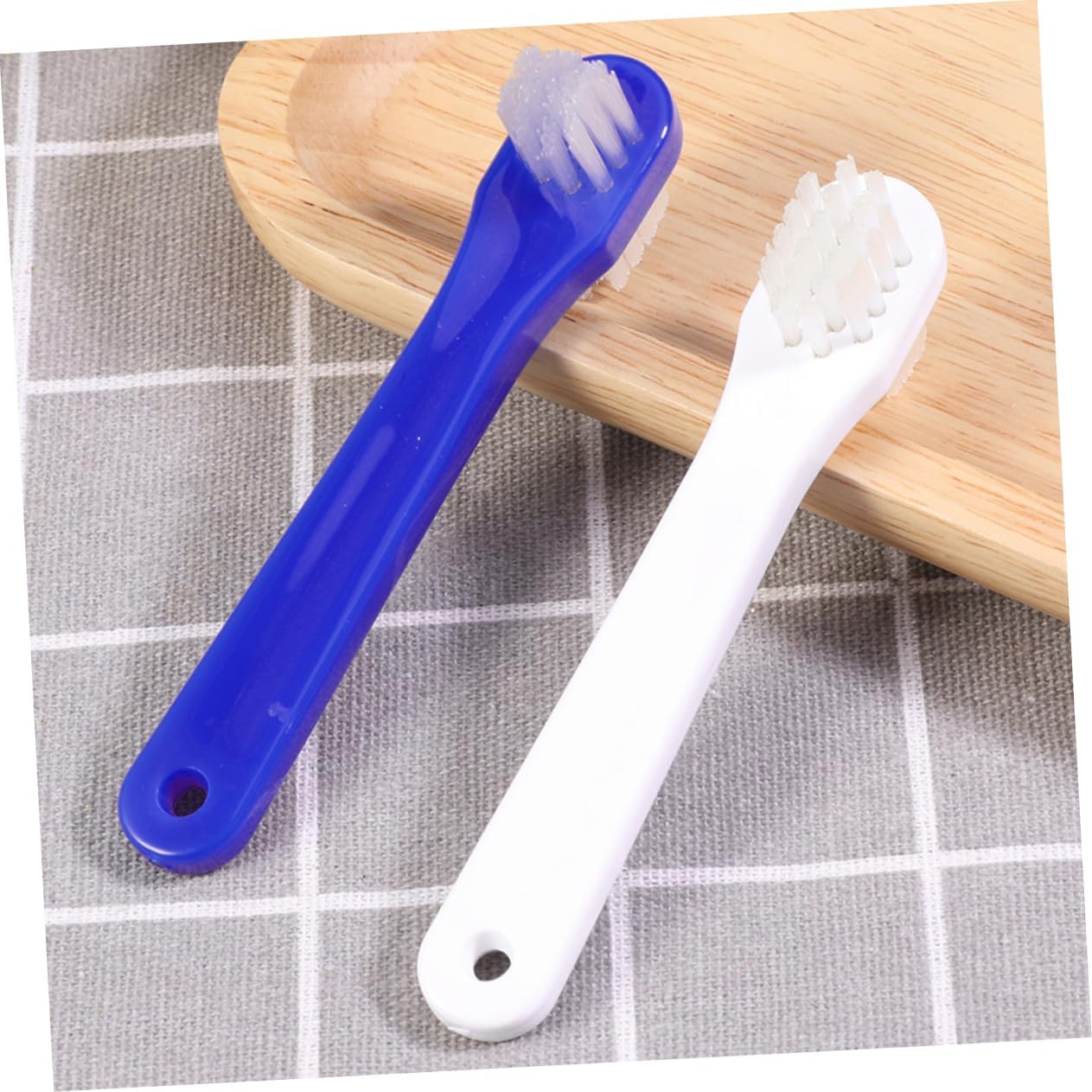 VALICLUD 8pcs Double-Headed Denture Cleaning Brush Set Portable Mini Toothbrush for Travel Multi-Functional Household Supplies Easy to Use for Denture Care