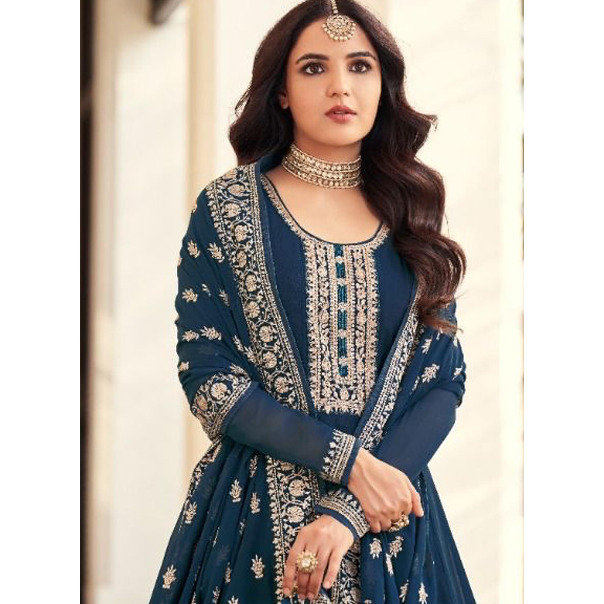 Przebranie weselne piękne designerskie garnitury w stylu Anarkali Lengha indyjskie szwy Shalwar Kameez, Wybór 5, rozmiar uniwersalny