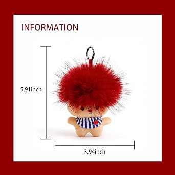 Funny Kawaii Plush Doll Keychain