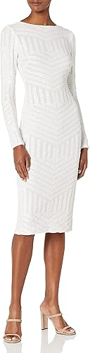 Dress the Population Emery Vestido, Blanco, M para Mujer