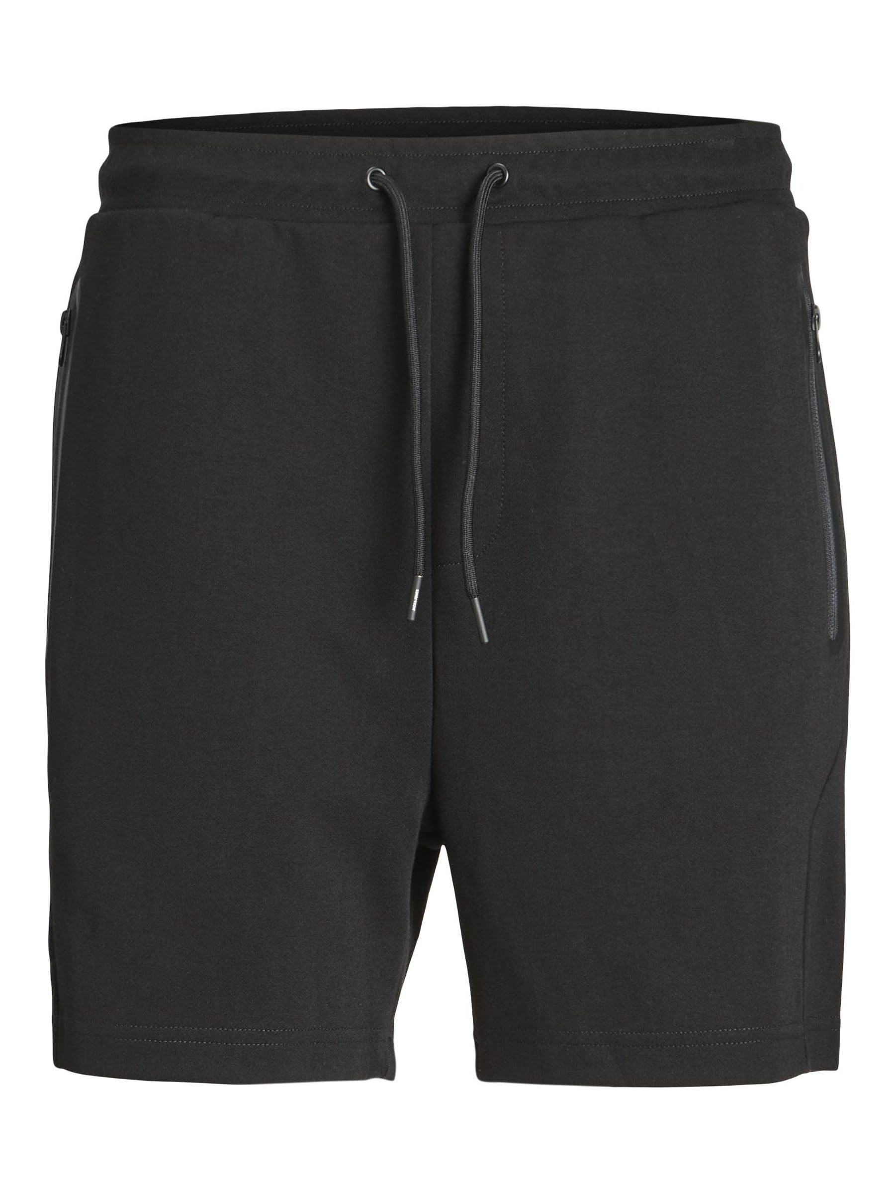 Jack & Jones Men's Black Jpstgordon Fusion Sweat Shorts Srt Sn, M