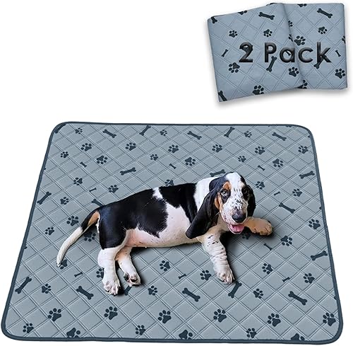 Almohadillas lavables para orina de perro de 36 x 41 pulgadas con una bandana para perro, paquete de 2 almohadillas reutilizables para entrenamiento disponible en Yaxa Peru