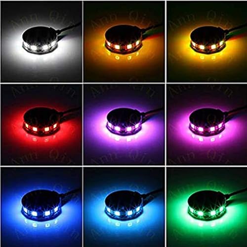 Miniatura 7 de Luz LED RGB para rueda de motocicleta, 2 unidades, luz de llanta brillante para motocicleta, automóvil, bicicleta