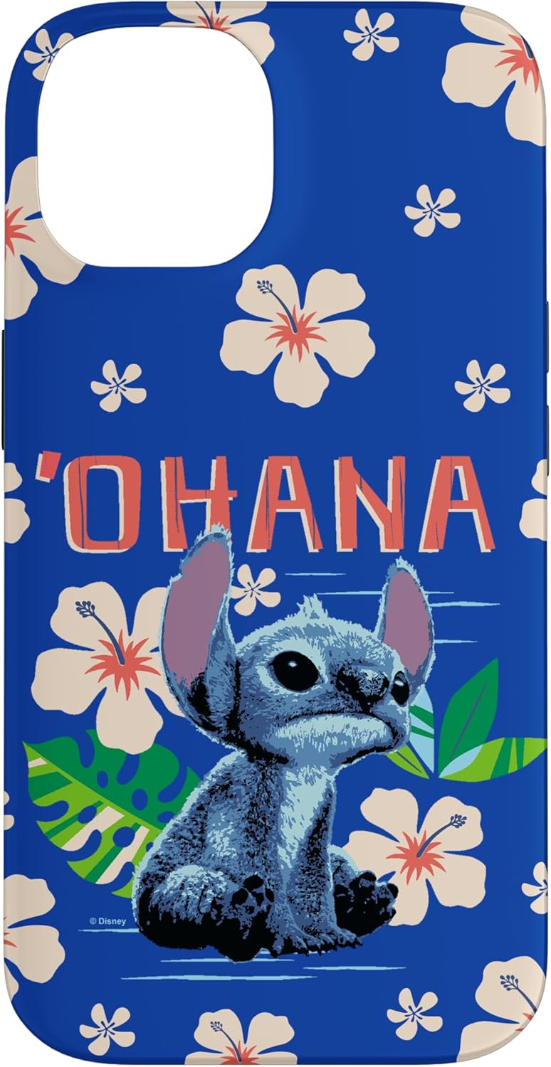 Disney Lilo & Stitch Ohana Sitting Stitch Cute Logo Case for iPhone 16