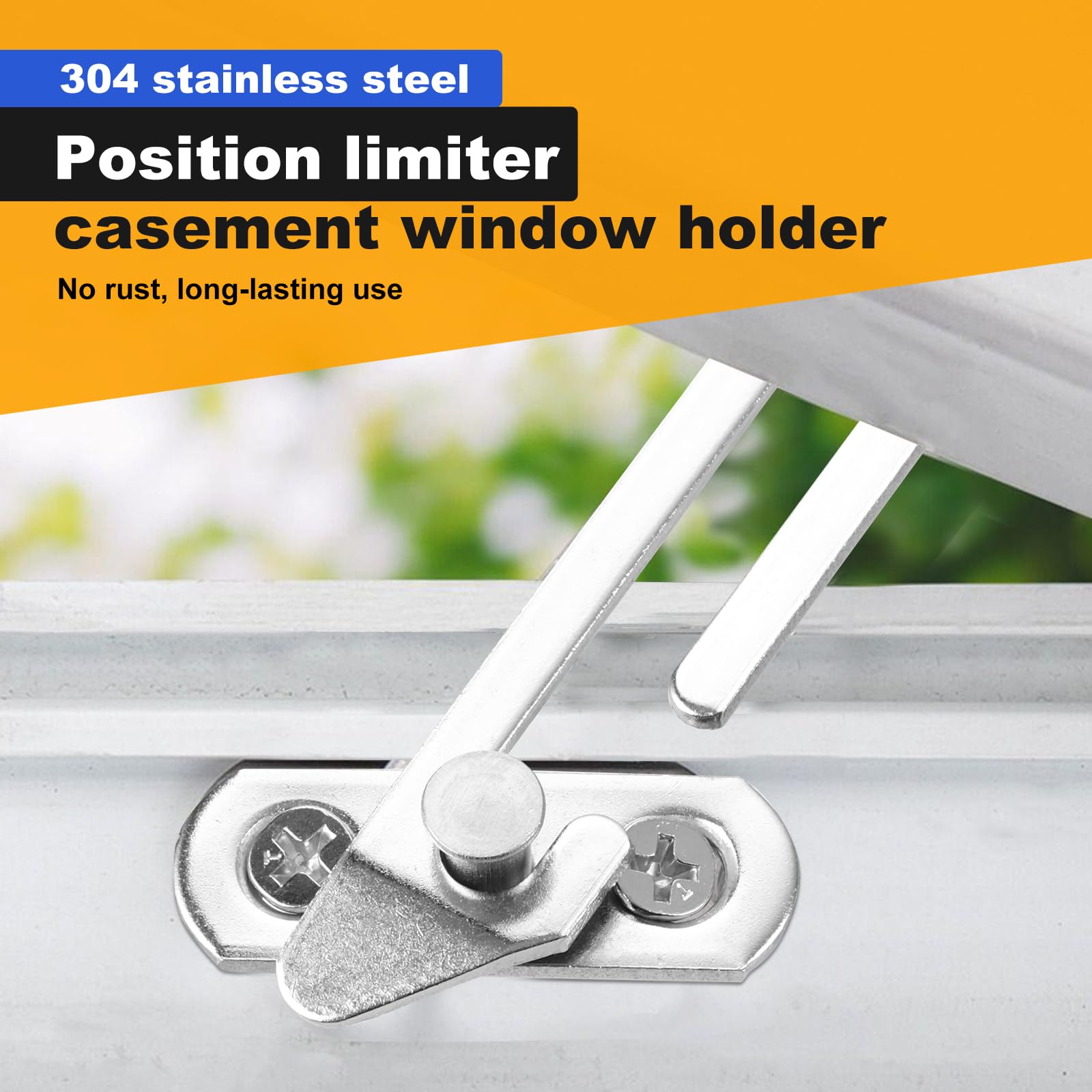 10 Pcs Window Restrictor for UPVC Window Lock Stainless Steel, Windows Latches Security - Image 4